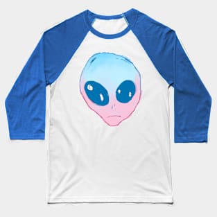 Blue-Pink Alien Baseball T-Shirt